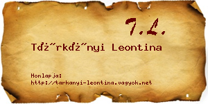 Tárkányi Leontina névjegykártya